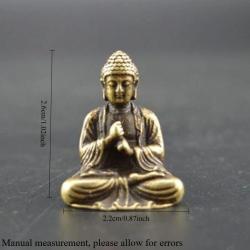 Buddha-Statue von Sakyamuni aus reinem Kupfer | Handgefertigte tibetisch-buddhistische Statue ...