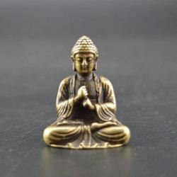 Buddha-Statue von Sakyamuni aus reinem Kupfer | Handgefertigte tibetisch-buddhistische Statue ...