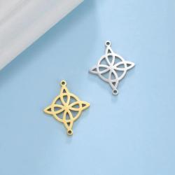 Keltisches Trinitätsknoten-Charm-Set | Wicca-Anhänger aus Edelstahl