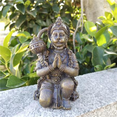 Büyük Boy Reçine Hanuman Heykeli - Ev ve Bahçe İçin Hindu Tanrısı Dekorasyonu