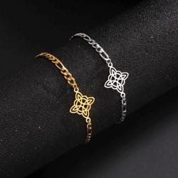 Keltisches Trinitätsknoten-Charm-Set | Wicca-Anhänger aus Edelstahl