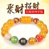 Lucky Buddha Beads Bracelet | Natural Yellow Crystal & Good Fortune