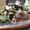 Vintage-Buddha-Statue aus Messing: Mini- und tragbare Dekoration