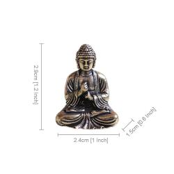 Vintage-Buddha-Statue aus Messing: Mini- und tragbare Dekoration