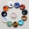 Donut-Anhänger aus Naturstein – 18 mm Perlen für Ohrringe & Schmuckherstellung...