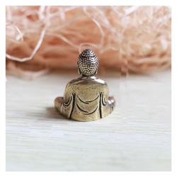 Vintage-Buddha-Statue aus Messing: Mini- und tragbare Dekoration