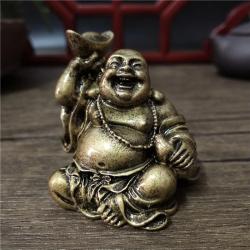 Gülen Buda Heykeli: Bronz Reçine Feng Shui Dekoratif Süs Eşyası