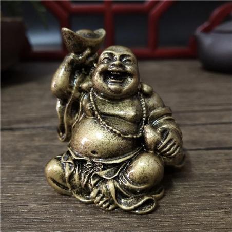 Gülen Buda Heykeli: Bronz Reçine Feng Shui Dekoratif Süs Eşyası