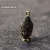 Vintage Brass Buddha Head Keychain: Unique & Compact Decor