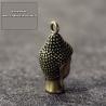 Vintage Brass Buddha Head Keychain: Unique & Compact Decor