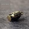 Vintage Brass Buddha Head Keychain: Unique & Compact Decor