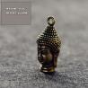 Vintage Brass Buddha Head Keychain: Unique & Compact Decor