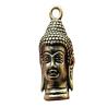 Vintage Brass Buddha Head Keychain: Unique & Compact Decor