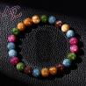 Bracciale in giada e agata naturale | Bracciale portafortuna per donna