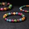 Bracciale in giada e agata naturale | Bracciale portafortuna per donna