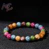 Bracciale in giada e agata naturale | Bracciale portafortuna per donna