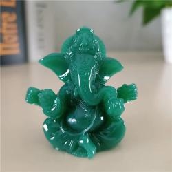 Ganesh- und Buddha-Statuen-Set: Jade-Stein-Wohndekoration | Figuren