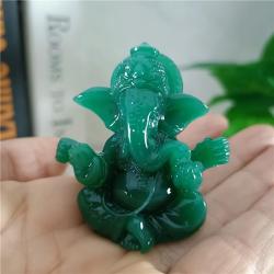 Ganesh ve Buda Heykel Seti: Yeşim Taşı Ev Dekorasyonu | Figürler