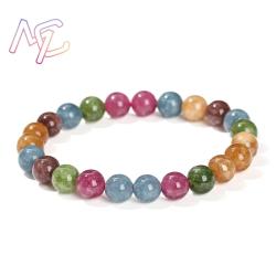 Bracciale in giada e agata naturale | Bracciale portafortuna per donna