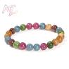 Bracciale in giada e agata naturale | Bracciale portafortuna per donna