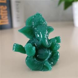 Ganesh ve Buda Heykel Seti: Yeşim Taşı Ev Dekorasyonu | Figürler