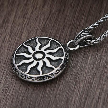 Collana con il dio greco Apollo | Ciondolo vintage punk in acciaio inossidabile