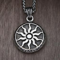 Collana con il dio greco Apollo | Ciondolo vintage punk in acciaio inossidabile