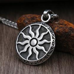 Collana con il dio greco Apollo | Ciondolo vintage punk in acciaio inossidabile