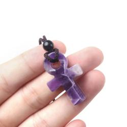 Ciondolo amuleto Ankh egiziano | Agata incisa | Collana regolabile