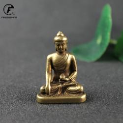 Minyatür Pirinç Buda Heykeli - Antik Bakır Dekor
