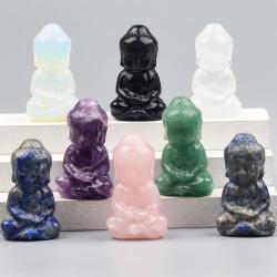 Handgeschnitzte Buddha-Statue aus Lapislazuli | Reiki-Heilung & Meditation