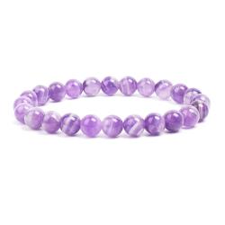 Bracelet de guérison par les cristaux : perles de pierre naturelle pour femmes et hommes