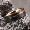 Anello da uomo in meteorite di carburo di tungsteno - Elegante e resistente