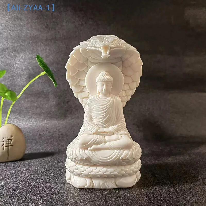 White Snake Sakyamuni Buddha Statue | Feng Shui Decor for Wealth & ...