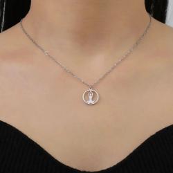 Lotus-Halskette aus Edelstahl – Yoga- und Buddha-Schmuck