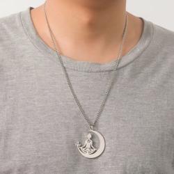 Collier Lotus en acier inoxydable - Bijoux Yoga et Bouddha