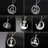 Collier Lotus en acier inoxydable - Bijoux Yoga et Bouddha