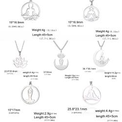Collier Lotus en acier inoxydable - Bijoux Yoga et Bouddha