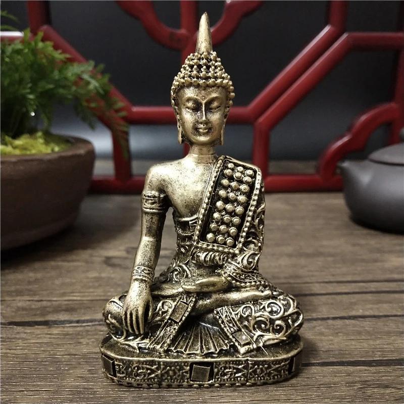 Thai Bronze Buddha Statue: Feng Shui Home Decor & Meditation