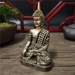 Thai Bronze Buddha Statue: Feng Shui Home Decor & Meditation