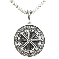 Kolovrat-Anhänger-Halskette: Slawisches Sonnenamulett & Charm