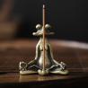 Zen-Froschstatue: Antikes Messing, Räuchergefäß & Dekoration