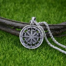 Kolovrat-Anhänger-Halskette: Slawisches Sonnenamulett & Charm