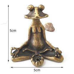 Zen-Froschstatue: Antikes Messing, Räuchergefäß & Dekoration