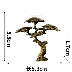 Minyatür Çam Ağacı Dekorasyonu: Bakır Bonsai Figürü, Peyzaj Heykeli