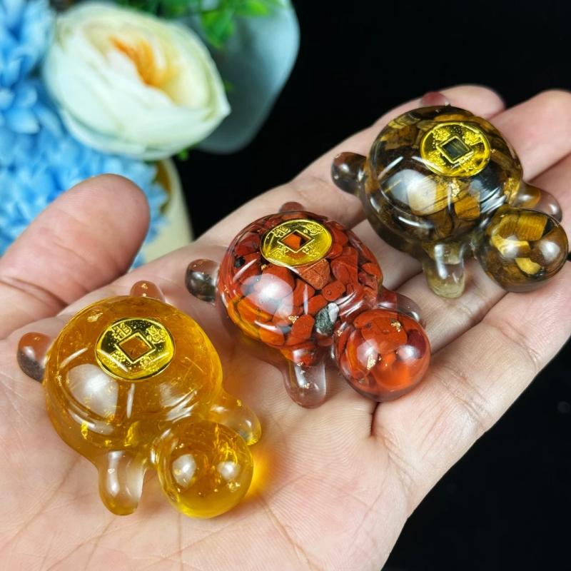 Kristallschildkrötenfigur zur Anziehung von Reichtum – Feng-Shui-Dekoration
