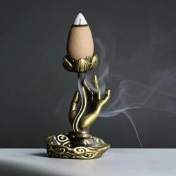 Umgekehrter Lotus-Räuchergefäß – Dekorative und Zen-Wohndekoration