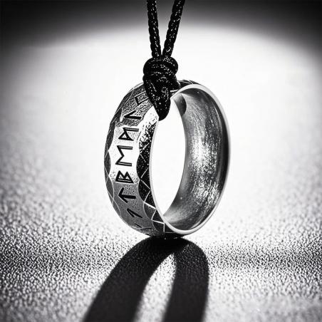 Erkekler için Viking Rune Kolye - Paslanmaz Çelik İskandinav Tılsımı