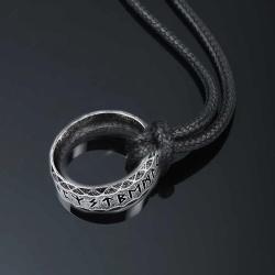 Erkekler için Viking Rune Kolye - Paslanmaz Çelik İskandinav Tılsımı