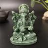 Indian Ganesha Statue | Jade Stone Elephant God Sculpture for Home